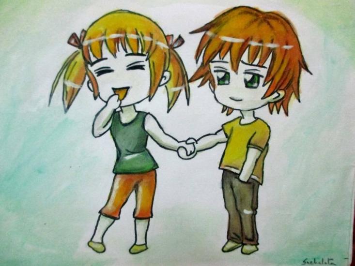manga holding hands