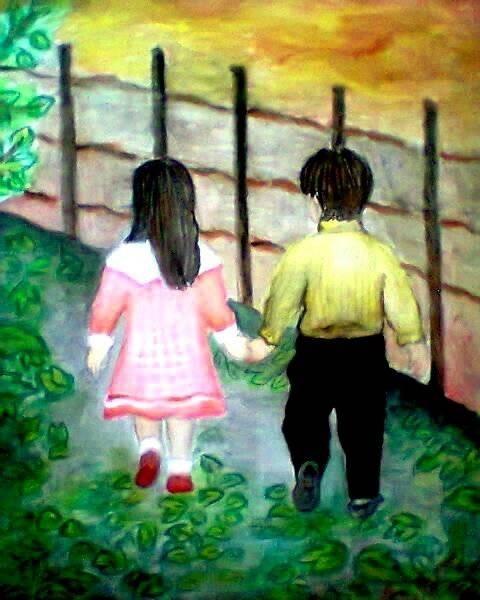 kids holding hands