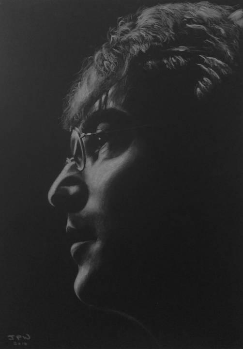 John Lennon in shadow by JPW Artist