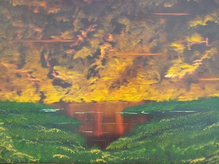 "Fiery sunset"