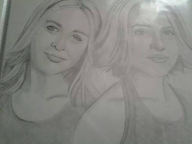 olsen twins drawn at school