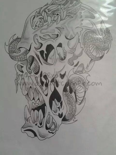 skull-and-dragon