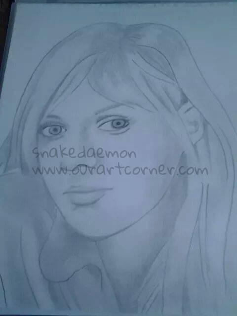 anneka wills as polly drawn at school
