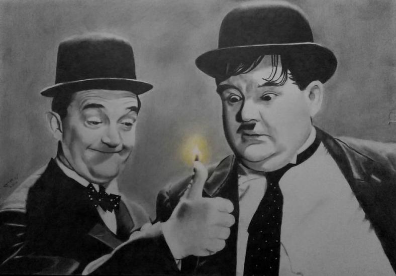 Laurel and Hardy 2 by JPW Artist