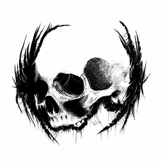 my skull logo drawing by blvckink