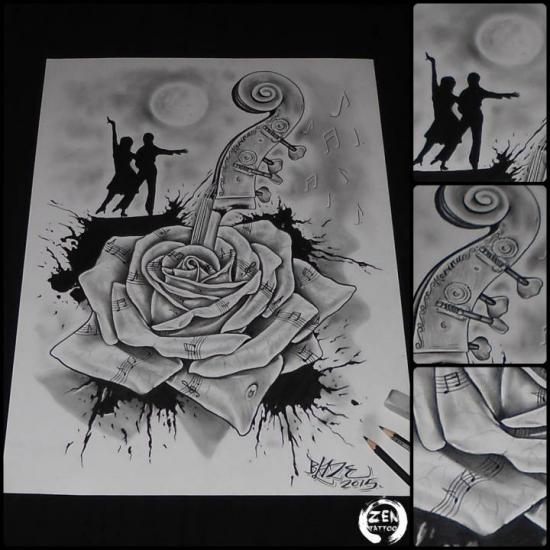Music, dance and rose