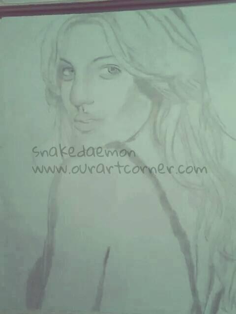 Britney Spears drawn at school