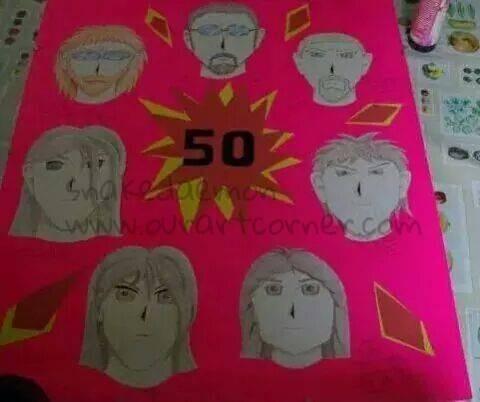 manga style birthday card