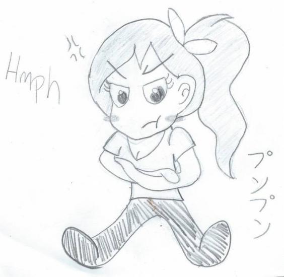 Chibi Ella Annoyed by Ella