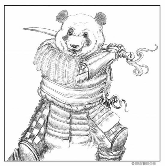 Samurai Panda by cszcz