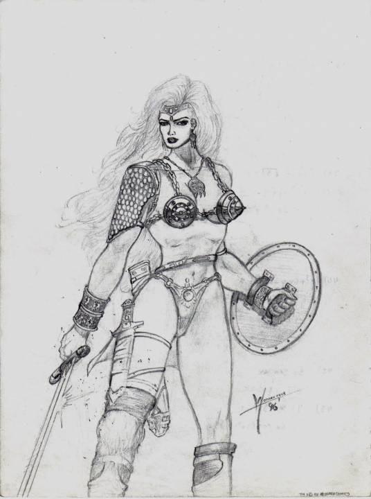 warrior woman by Oscarlira