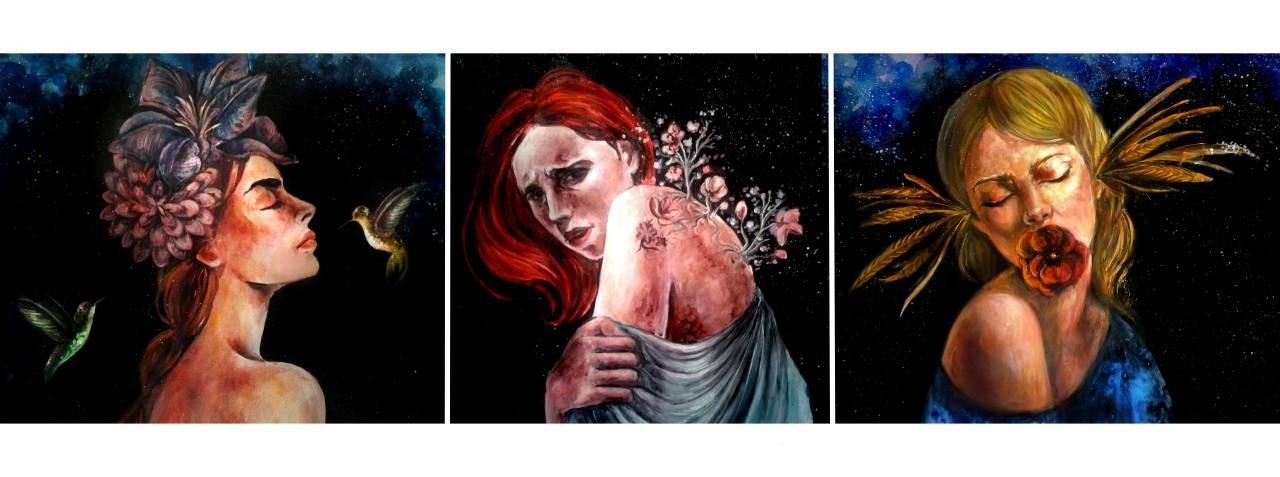 Tryptic of spring by Giorgia Haran