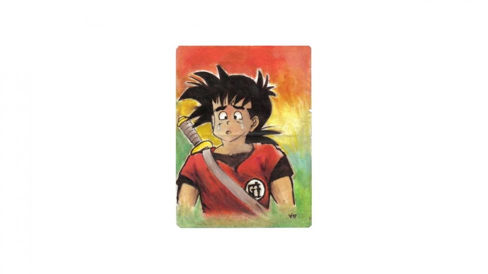 So gohan made in oil and painted with The fingers by Oscarlira