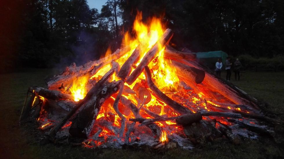 Summer solstice bonfire