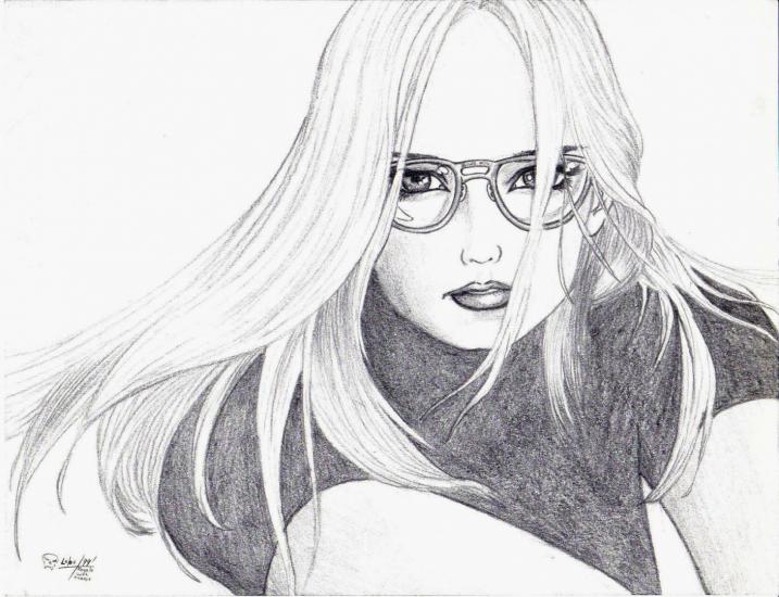 woman with glasses