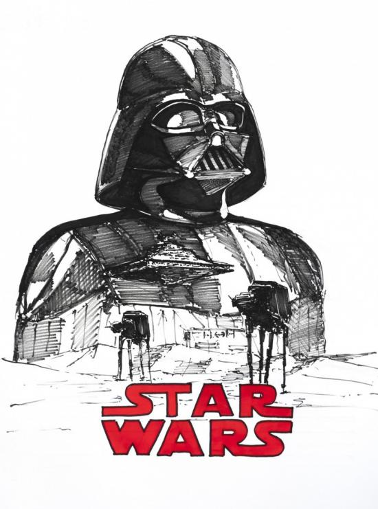 Empire Strikes Back - a poster by Jandraws