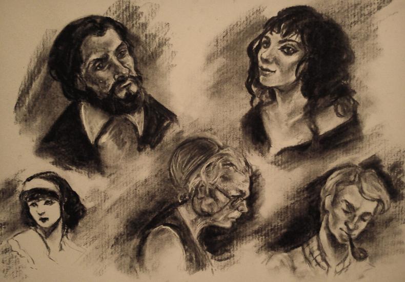 Portrait sketches by Giorgia Haran