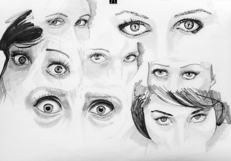 Study of eyes by Jandraws
