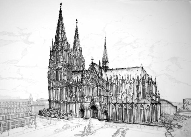 Koln cathedral by Jandraws