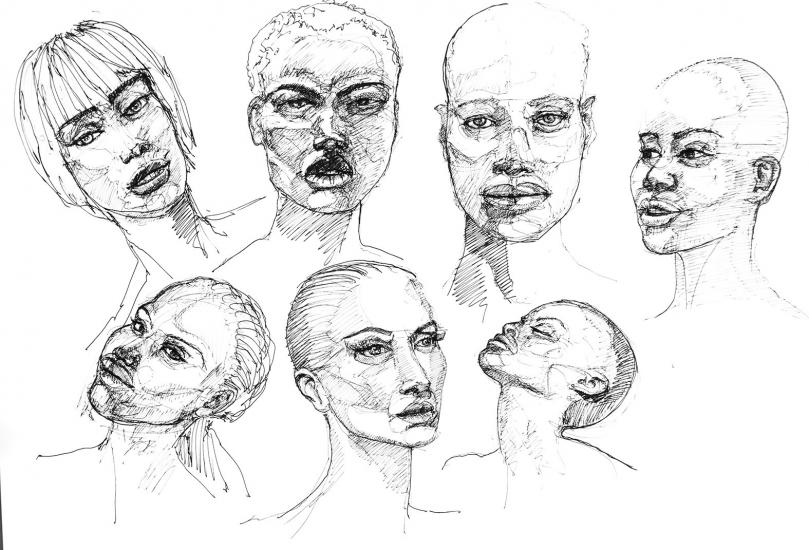 Women heads - a study by Jandraws