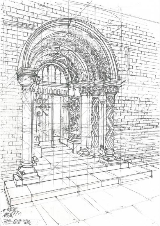 Entrance to Breslau Cathedral by Jandraws
