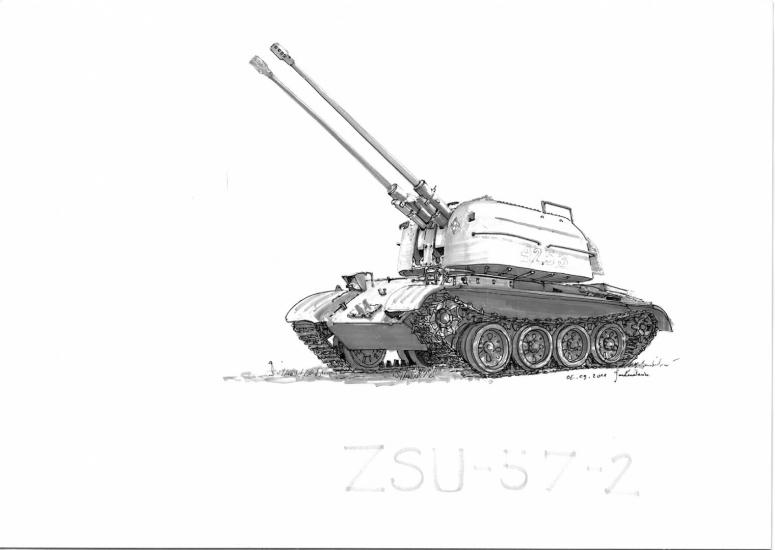 Self propelled, Soviet anti air gun by Jandraws