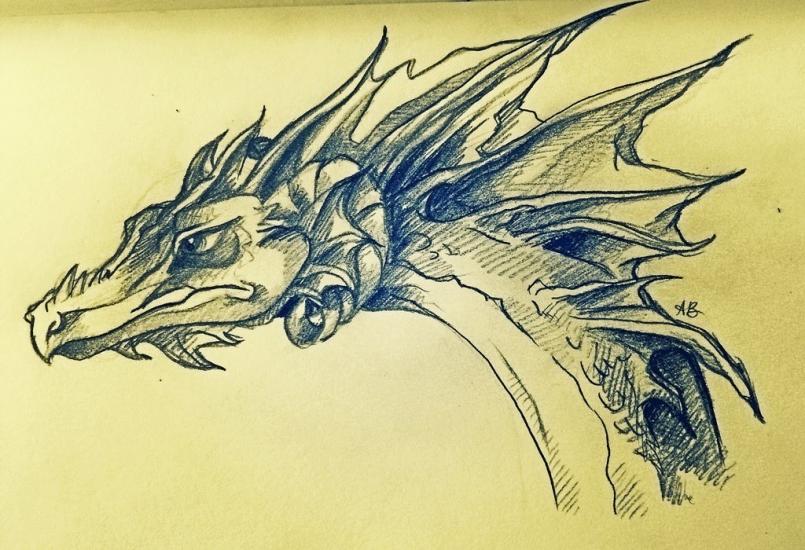 Frilled Western Dragon by Alexbee42