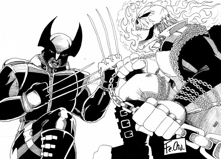 wolverine/ghost rider