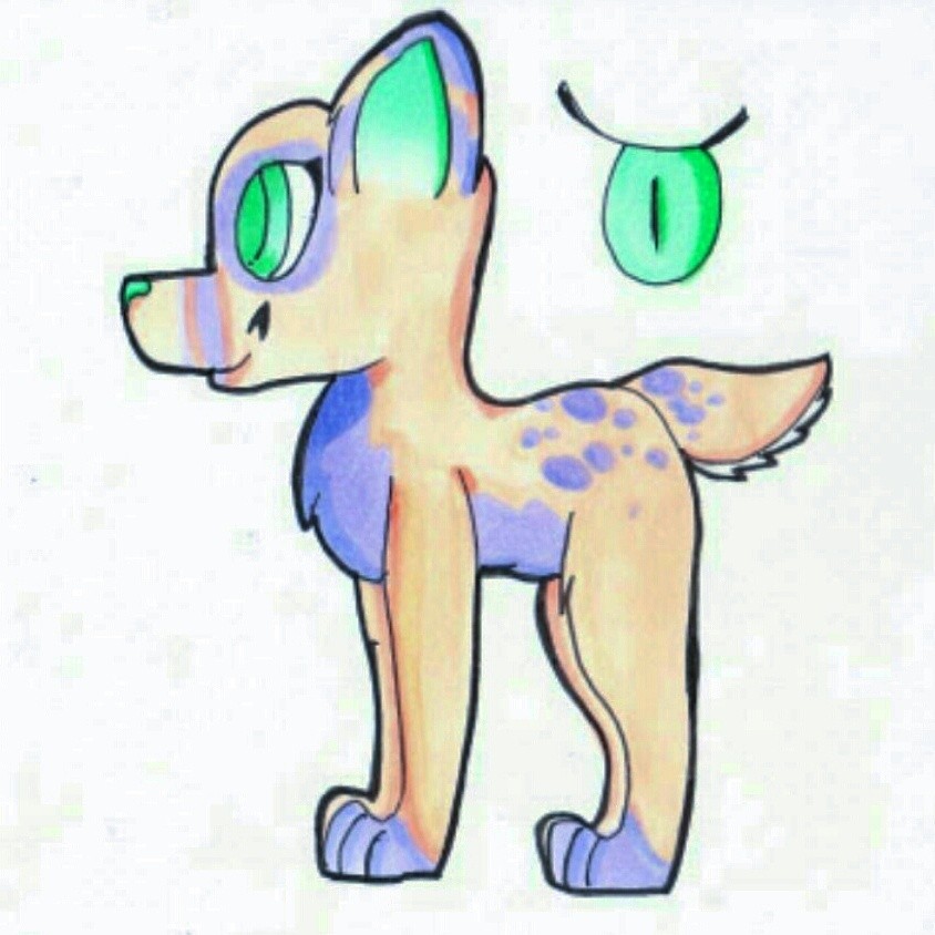Purple-and-Green-WolfDeer