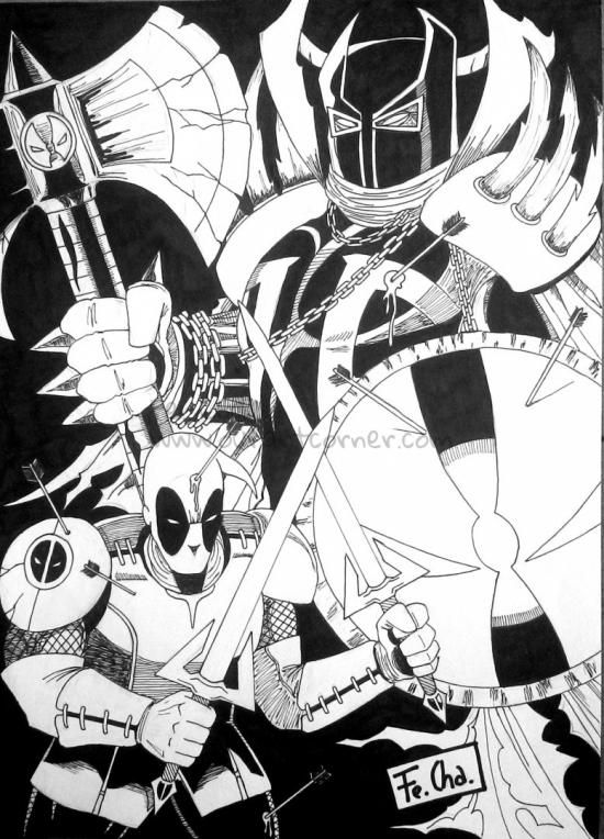 medieval deadpool & medieval spawn
