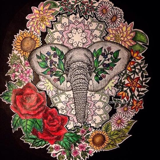 Rhiannons Flower Elephant by zentaurius