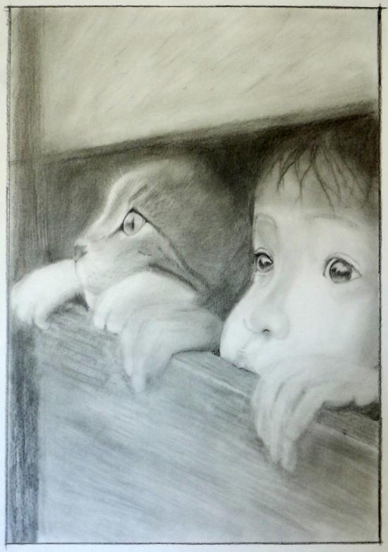 gatto e bimbo by faxstaff