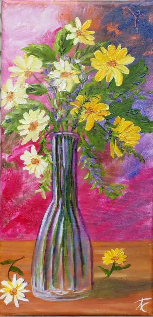 Daisies in Vase by terrycurley