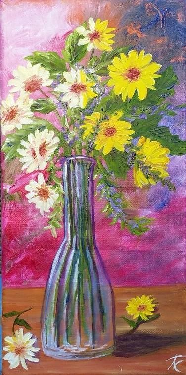 Daisies in Vase by terrycurley
