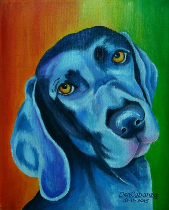 Multi Colored Dog 2 by Don Art