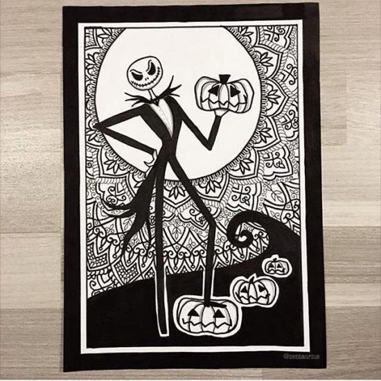 Jack Skellington Mandala by zentaurius