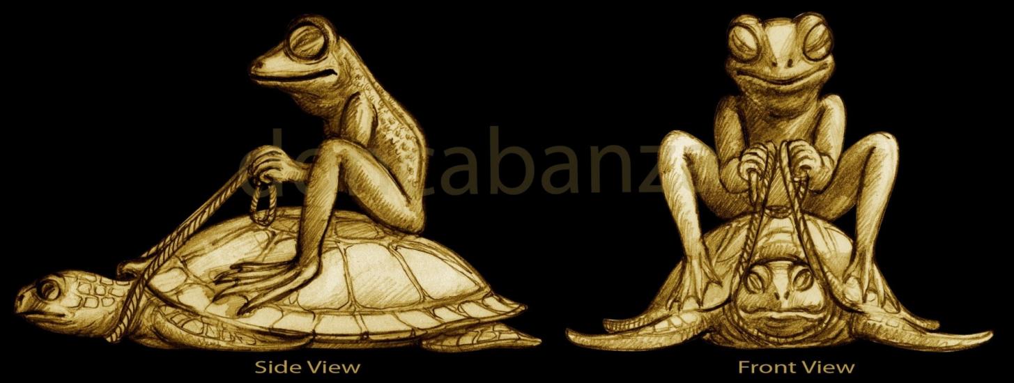 Turle & Frog by Don Art