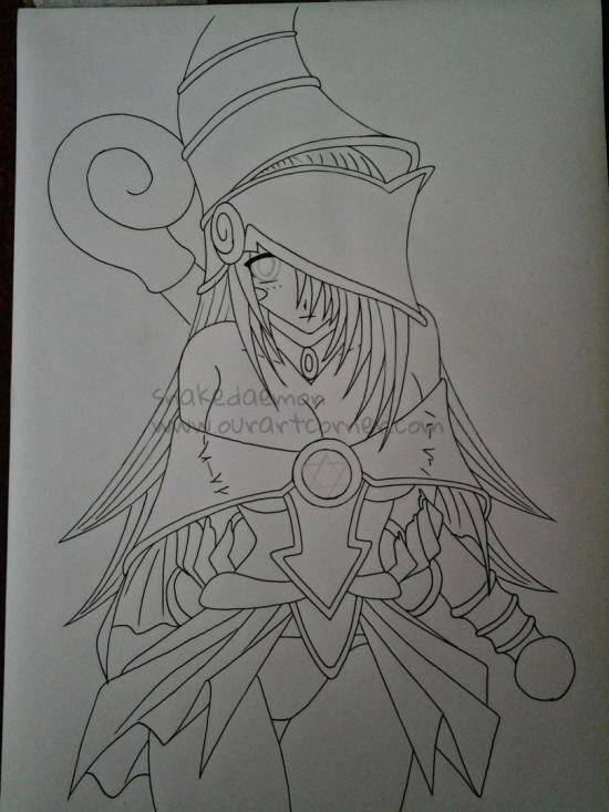 dark magician girl line work