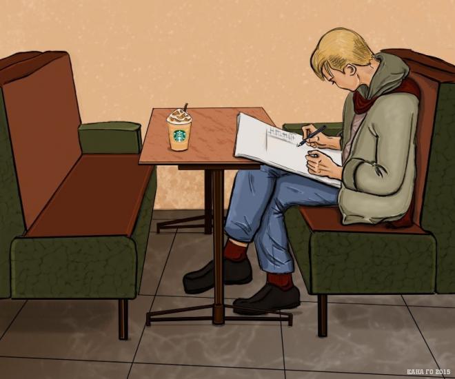 At Starbucks by Kana Go