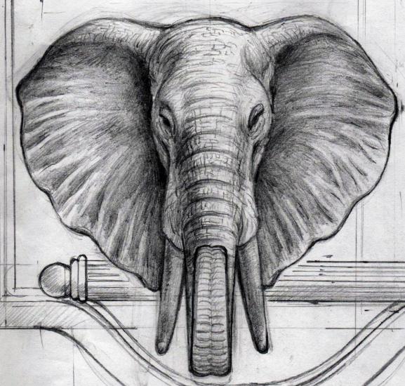 Elephant head 1 by Don Art