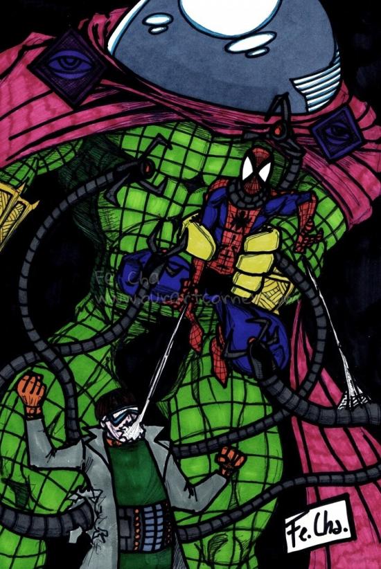 spiderman vs mysterio & doc ock