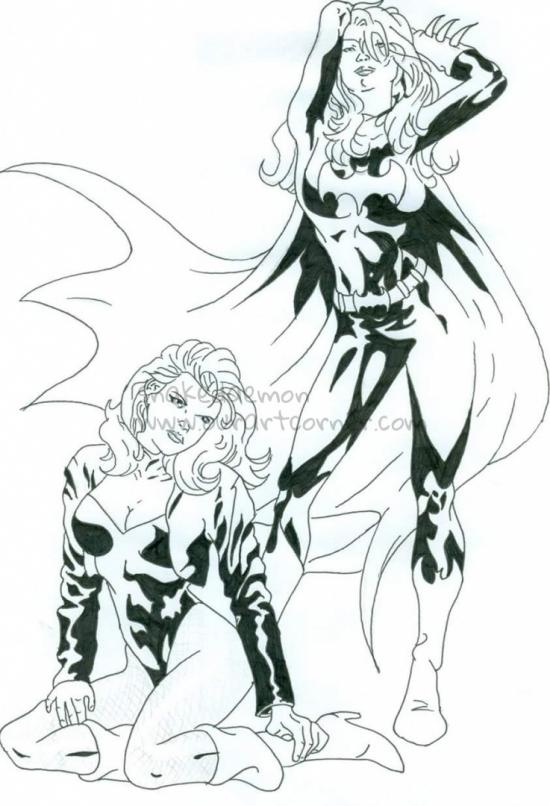 Black canary and batgirl (reupload)