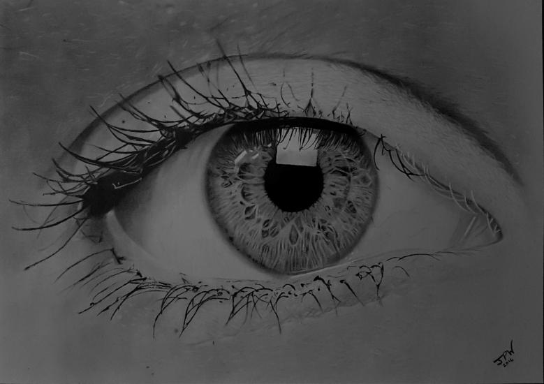 Eye in pencil by JPW Artist