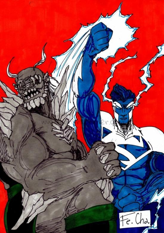 electro superman vs doomsday