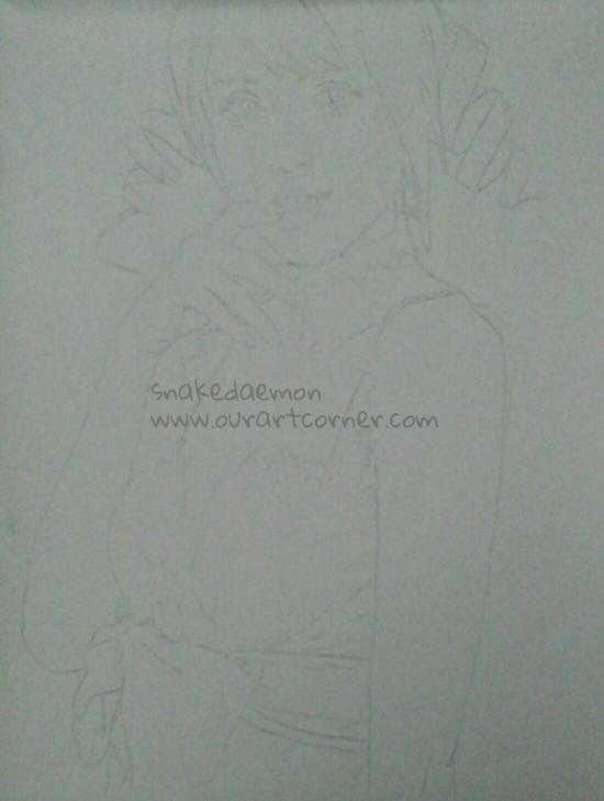 horror series #15 catherine w.i.p 1 linework