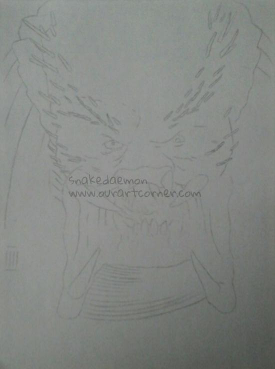 commission #3 predator w.i.p 1 linework