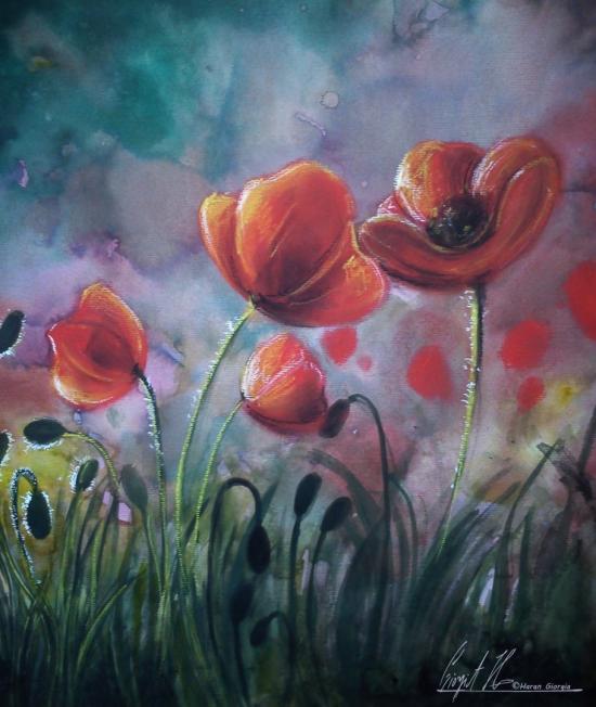 ~Poppies~(detail) by Giorgia Haran