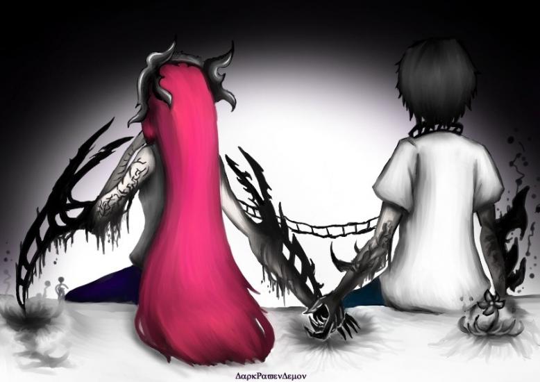 Demons Mai and Alex by DarkRavenDemon