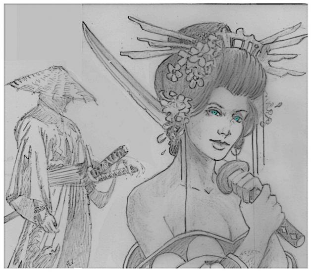 Samurai by pencil recreations
