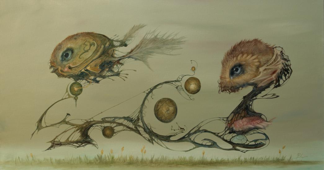 Surveyors, Oil on Canvas, 50x100cm,